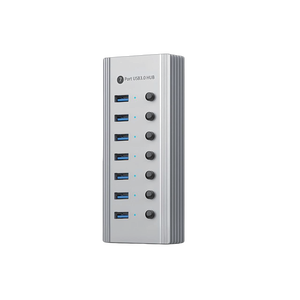 JHB020 7-портовый промышленный <span class=keywords><strong>USB</strong></span>-концентратор 3.0 с интерфейсами <span class=keywords><strong>USB</strong></span> 3.0 и корпусом из алюминиевого сплава - Product Image 3