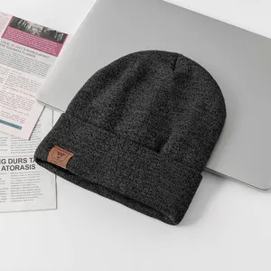 Beanie-Hersteller individuelle Stickerei-Design gestrickt Winter-Beanies Mohair Jacquard Schädelkappen Acryl warmer Hut mit individuellem Logo