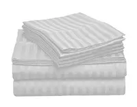 Çarşaf % 50% pamuk % 50% polyester beyaz renk saten şerit otel yatak örtüsü