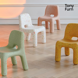 HANYEE-Chaise Nordique Classique Moderne Portable pour Enfants, Style Nordique Minimaliste Pe Plastique Confettis Fer pour Salle à Manger Cuisine Parc Gym - Product Image 2