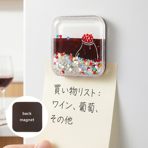 Custom Acrylic Quicksand Fridge Magnet Coffee Tea Mug <b>Jam</b> <b>Jar</b> Liquid Glitter Shaker Refrigerator Magnet OEM/ODM Bulk Wholesale - Product Image 4