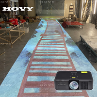 Écran LCD holographique 3D avec Wi-Fi intégré et projection interactive immersive sur le sol, équipement publicitaire