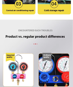 Conjunto de Manômetros Digitais Duplos Hongsen M02 R410A R32 para Ar Condicionado, Manômetros de Pressão de Refrigerante 0-800psi, Garantia de <span class=keywords><strong>1</strong></span> Ano, OEM - Product Image 6