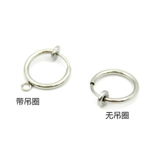 <b>Clip</b>-On Earrings Stainless Steel Round 13mm <b>Spring</b> Painless For Non-Pierced Ears DIY Jewelry Accessories - Product Image 4