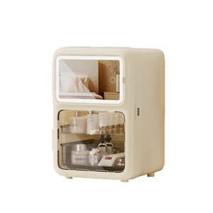 Cosmetic Storage Box With <b>Drawers</b> Multi Layered <b>Makeup</b> Organizer For Skincare And Lipstick Desktop Use Milky White - Product Image 4