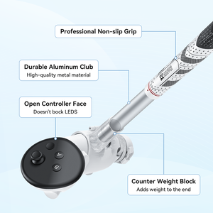 AMVR <span class=keywords><strong>VR</strong></span> Golf Club Attachement pour Contrôleur Droit Compatible Meta/<span class=keywords><strong>Oculus</strong></span> pour Quest 3S/Quest 3 Longueur Réglable 80 Degrés <span class=keywords><strong>Jeux</strong></span> - Product Image 3