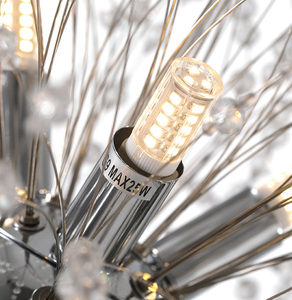 Lampe en cristal moderne de luxe Firefly, luminaire suspendu en forme de pissenlit pour salle à manger, chambre à coucher, <span class=keywords><strong>cuisine</strong></span>, lustres et suspensions - Product Image 4