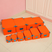 Nouvel arrivage : Kit de boîtes cadeaux en papier grain litchi, boîtes de rangement pour la maison avec poignées, ensemble de 10 boîtes cadeaux avec protection d'angle