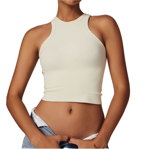 Sujetadores deportivos acolchados con logotipo personalizado <span class=keywords><strong>Recer</strong></span> para mujer, camisetas sin mangas de palangre para Fitness, Yoga, ropa de verano, espalda de corredor, transpirables para adultos - Product Image 3