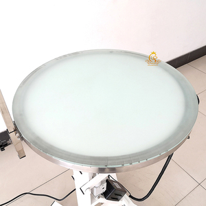 โต๊ะกรูมมิ่งสัตว์เลี้ยงแบบกลมพร้อมไฟ LED ควบคุมด้วยรีโมทไฟฟ้า ยี่ห้อ EUR PET ผลิตจากยาง สำหรับสุนัขและแมว พร้อมกรรไกร  ขายส่งจากโรงงาน รับผลิตตามสั่ง - Product Image 2