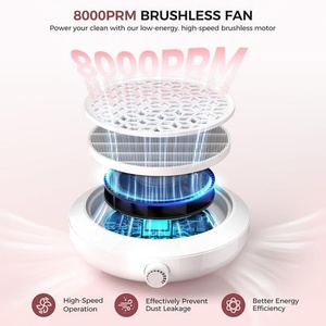 Colector de Polvo para Uñas para Técnicos de Uñas y Pulido de Uñas Acrílicas - Motor Turbo Sin Escobillas Ultrasilencioso de 8000 RPM, Filtro y Imán Reutilizables - Product Image 5