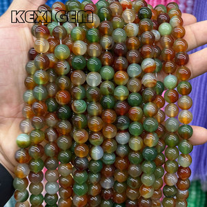 ลูกปัดหินโมรานกยูงสีเขียวย้อมสี<span class=keywords><strong>4mm</strong></span> 6mm 8mm 10mm 12mm หินโมรานกยูงทรงกลมหลวมเรียบสำหรับทำเครื่องประดับ - Product Image 2