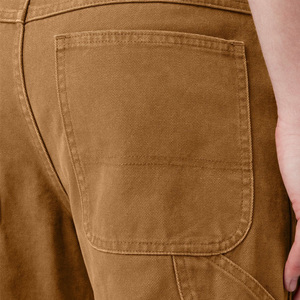 <span class=keywords><strong>Pantalon</strong></span> de travail homme personnalisé avec logo, léger, coupe mi-haute, en toile cirée 100% coton, effet vieilli, coupe droite, ample, évasé, empilé - Product Image 4