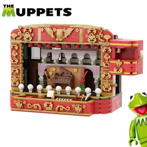 MOC-103788 Kermit Frog The Muppets Show CMF Seriesle Blok Bangunan Teater Kompatibel 71033 LEGO Minifigure Tampilan Berdiri
