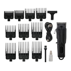 Trimmer per barba da uomo ricaricabile USB professionale con lunghezza regolabile capelli in acciaio inox per Clipper per uso domestico - Product Image 3
