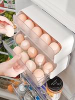 Plateau à oeufs transparent multifonctionnel Panier de rangement de style tiroir pour réfrigérateur de cuisine Porte latérale intérieure Suspension murale Oeuf