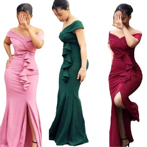 2024 esplosioni formali eleganti e Sexy <span class=keywords><strong>spacco</strong></span> monospalla eleganti abiti da sera lunghi <span class=keywords><strong>con</strong></span> maniche - Product Image 1