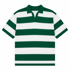 <span class=keywords><strong>Polo</strong></span> en tricot personnalisé OEM ODM pour <span class=keywords><strong>homme</strong></span> – Maillot de football d'été à manches courtes en maille crochetée - Product Image 1