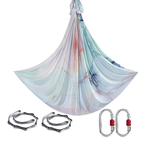Ensemble de hamac de yoga de 8 mètres <span class=keywords><strong>tissu</strong></span> en nylon de yoga <span class=keywords><strong>aérien</strong></span> professionnel pour le fitness intérieur et extérieur - Product Image 1
