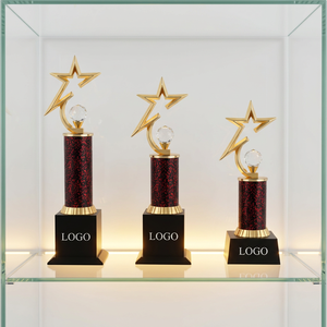 Trofeo Estrella de Lujo con Grabado, Metal Fundido a Presión, Portátil, para Logros Destacados, POOJA GIFT CORPORATION Modelo 633 a - Product Image 1