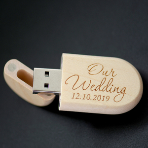 便宜的木制u盘带盒u盘2.0闪存棒笔盘4Gb 32gb u盘结婚礼物 - Product Image 4