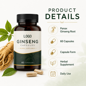 Capsules de Ginseng Panax, Ginkgo Biloba et Maca de haute qualité pour adultes, fibres alimentaires, immunité, métabolisme, 60 capsules - Product Image 5