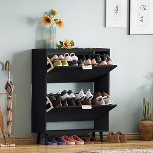 Meuble à <span class=keywords><strong>chaussures</strong></span> autoportant moderne de luxe, style campagnard minimaliste, en bois massif, pour couloir - Product Image 3