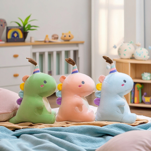 Offre Spéciale Super doux belle dinosaure en peluche poupée dessin animé jouet personnalisable PP coton bébé Abbraccio poupée sommeil oreiller - Product Image 5