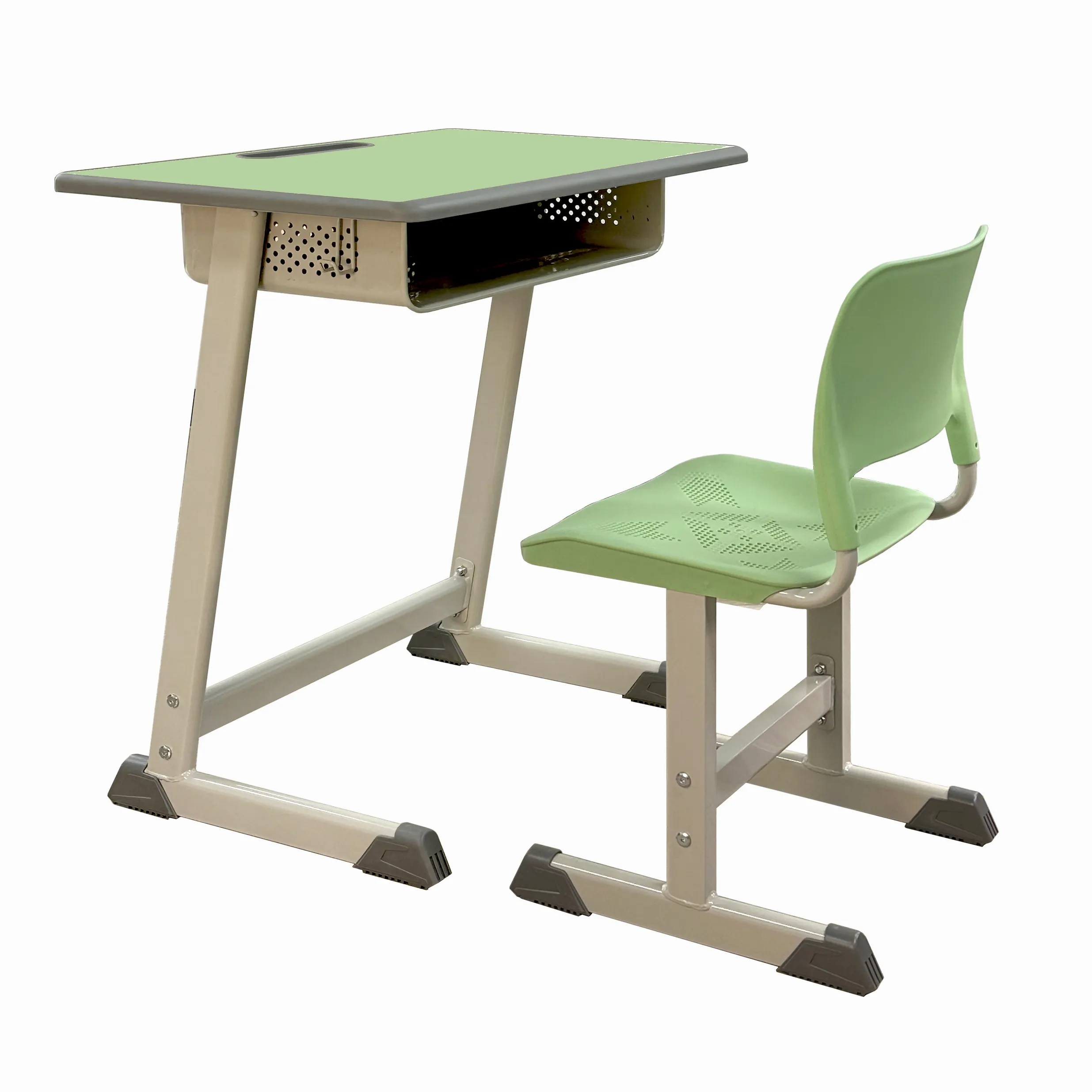 Assento de metal e madeira para estudantes escolares, favorito na Europa e América para aprender, tomada de fábrica