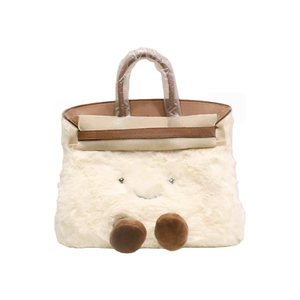 <span class=keywords><strong>Borsa</strong></span> a Mano in Peluche e <span class=keywords><strong>Pelle</strong></span> con 30 Stili, Design Adorabile a Cartone Animato, Tote con Manico Superiore per Donne alla Moda - Product Image 1