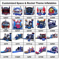 Château gonflable Space Shuttle, fusée spatiale, galaxie, nébuleuse, astronaute, extraterrestre, OVNI, vaisseau spatial, trampoline gonflable, Moonwalker