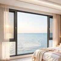 Ventana Abatible Magnética de Acero Inoxidable con Doble Capa de Vidrio Templado Aislante, Ahorro de Energía para Apartamentos y Baños