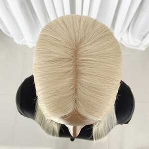 YF-2301 NA # 60 Piezas de Cabello Humano Virgen Indio Liso para Extensión, 130% de Densidad, Base Mono, Nudos Pequeños Decolorados - Product Image 3