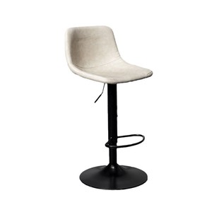 Tabourets de bar avec réglage en hauteur et pivotants, dossier minimaliste moderne, structure en métal pour utilisation sur îlot de bar - Product Image 3