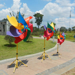 1.5m extérieur bricolage coloré <span class=keywords><strong>moulin</strong></span> <span class=keywords><strong>à</strong></span> <span class=keywords><strong>vent</strong></span> en plastique jouet pour enfants et immobilier scénique jardin planification d'événements cadeau parfait et vente en gros - Product Image 2