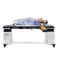 Table chirurgicale orthopédique en fibre de carbone, double colonne, radiolucente, 360 degrés, pour bras en C et bras en O, avec plateau de 2325 mm, pour traumatisme et colonne vertébrale