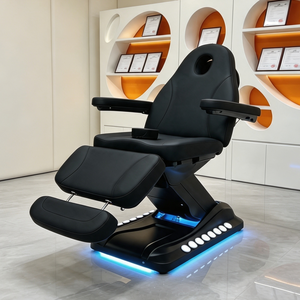 Fauteuil de beauté électrique inclinable noir, fauteuil de massage réglable, équipement de spa facial pour salon - Product Image 4