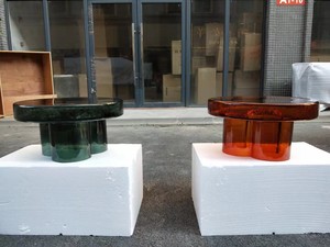 Tavolino da Caffè in Vetro Moderno Europeo, Resistente e Portatile, Colorato per <span class=keywords><strong>Soggiorno</strong></span>, Colore Verde - Product Image 4