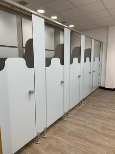 Nhà sản xuất của mô-đun bằng gỗ tường tủ nhà vệ sinh phân vùng gian hàng <span class=keywords><strong>Phenolic</strong></span> lõi 304 vật liệu thép không gỉ phòng tắm trường học - Product Image 4