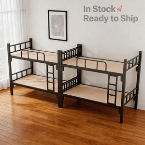 New Modern Full Size Metal Space-Saving Eco-Friendly Loft <strong>Bed</strong> Integrated <strong>Underbed</strong> Desk Iron Frame Bunk <strong>Bed</strong> Style 10-Year Nylon - Product Image 1