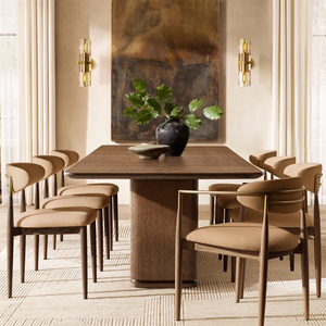 Sedia da Pranzo RH ARNO in Tessuto, Struttura in Legno Chiaro con Dettagli Dorati, Stile Scandinavo Moderno, Seduta Imbottita Confortevole - Product Image 3