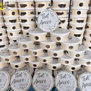 Tamburello a mano da 4 pollici personalizzato con stampa logo in seta, ideale per musica da chiesa, strumento musicale, o per matrimoni come strumento per fare il rumore - Product Image 3