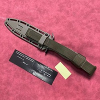 Couteau EDC professionnel à lame fixe en acier CPM-3V de haute qualité et durable, manche ABS+caoutchouc, gaine OEM personnalisable, qualité industrielle WB