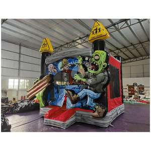 Château gonflable Zombie Crossing pour Halloween, idéal pour les locations d'événements et les attractions hantées - Product Image 2