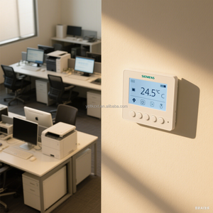 <span class=keywords><strong>Siemens</strong></span> RDF530 Ventilateur à 4 tuyaux LCD rétro-éclairé <span class=keywords><strong>Thermostat</strong></span> encastré 230V Instruments de température - Product Image 2