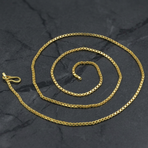 Cadena de Oro de Latón Chapada en Oro de 14K, 18K, 24K al por Mayor, Estilo Caja, Diseño Moderno, Cadenas de Moda, Collares - Product Image 4