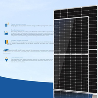 Vente en gros de panneaux solaires photovoltaïques bifaciaux en verre YL-565W entièrement noirs, efficacité de 22,1 % pour l'énergie industrielle et commerciale