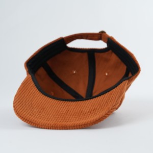 Casquettes Snapback non structurées en velours côtelé à 5 panneaux avec visière plate et logo brodé – Vente en gros - Product Image 2