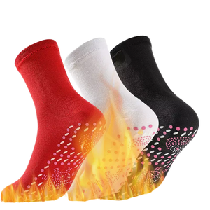 <span class=keywords><strong>Chaussettes</strong></span> de santé auto-chauffantes en <span class=keywords><strong>tourmaline</strong></span>, thérapie magnétique, <span class=keywords><strong>chaussettes</strong></span> décontractées montantes avec logo sur le revers inférieur, respirantes pour l'hiver – Vente en gros - Product Image 4