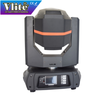 Luces LED Móviles Vlite 350W 17R con Temperatura de Color de 8000K, Enfoque Motorizado, Prisma, Estroboscópico, Rueda de Gobos y Control DMX512